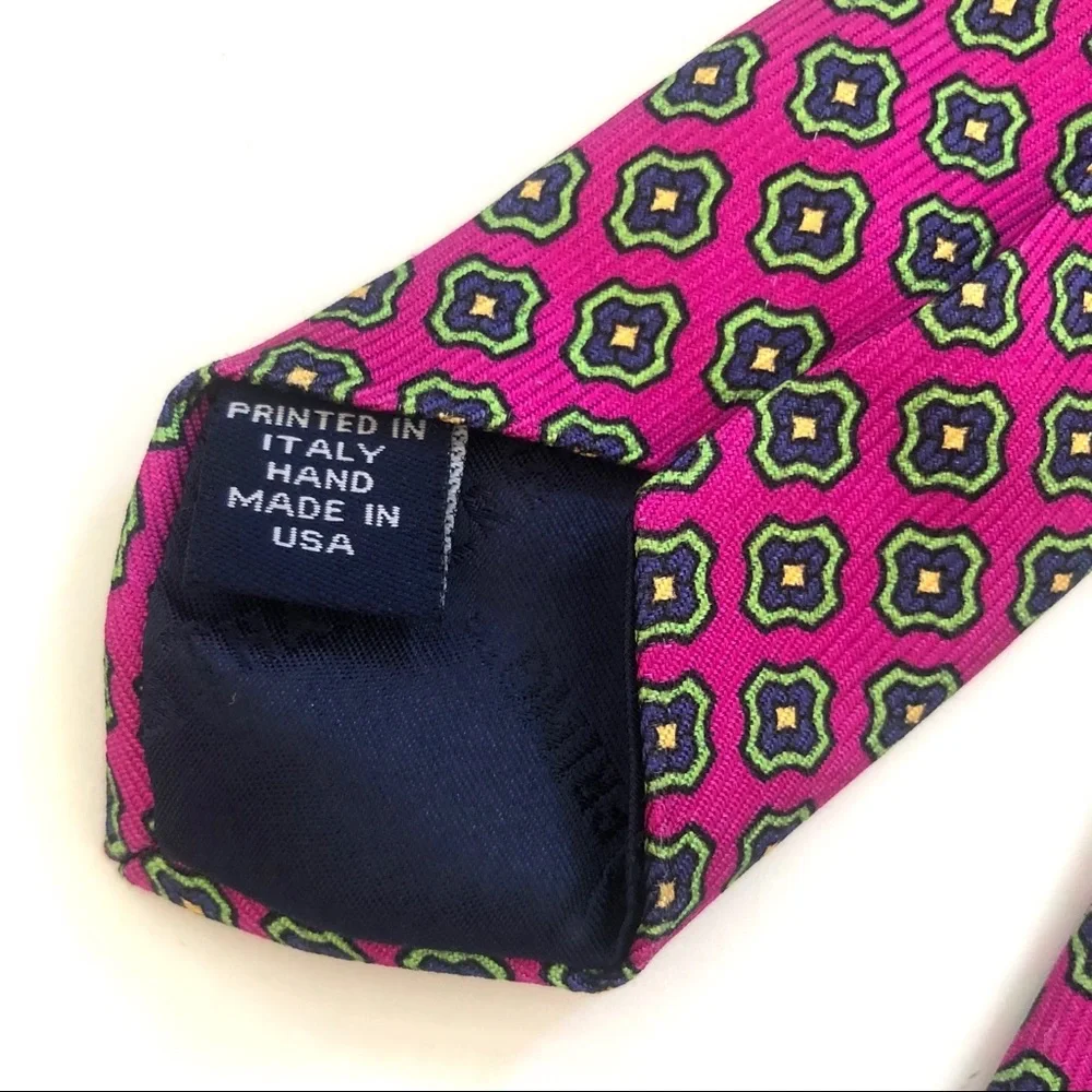 Vibrant Green and Pink Tie Accessories